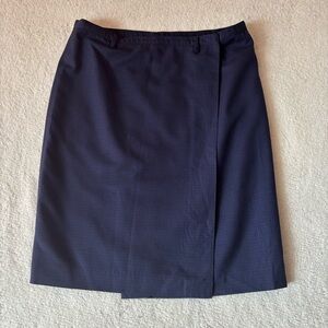 RALPH LAUREN COLLECTION PURPLE LABEL BLUE WOOL SKIRT SZ 8 US MADE CLASSIC